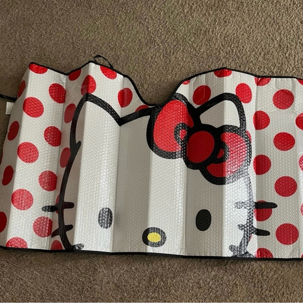 NWOT Hello Kitty Red and White Polka Dot Sunshade